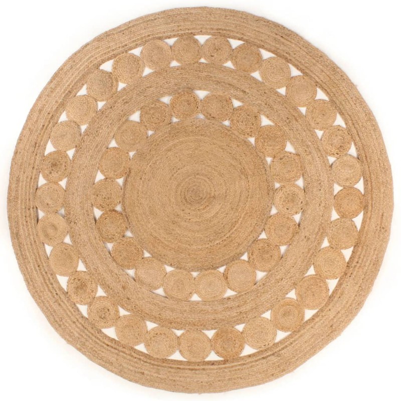 vidaXL Teppich Geflochten Jute 210 cm Rund vidaXL Teppich Geflochten Jute 210 cm Rund