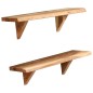 vidaXL Wandregale 2 Stk. 60 x 20 x 16 cm Massivholz Akazie vidaXL Wandregale 2 Stk. 60 x 20 x 16 cm Massivholz Akazie