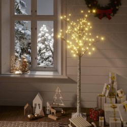 vidaXL Weihnachtsbaum 140 LEDs 1,5 m Warmweiß Weide Indoor Outdoor