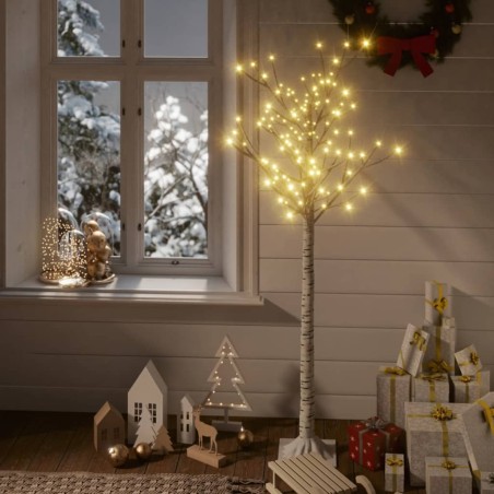 vidaXL Weihnachtsbaum 140 LEDs 1,5 m Warmweiß Weide Indoor Outdoor