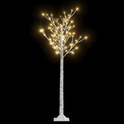 vidaXL Weihnachtsbaum 140 LEDs 1,5 m Warmweiß Weide Indoor Outdoor