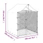 vidaXL Outdoor-Hundezwinger mit Dach Silber 2x2x2,5 m Verzinkter Stahl vidaXL Outdoor-Hundezwinger mit Dach Silber 2x2x2,5 m Verzinkter Stahl
