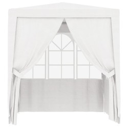 vidaXL Profi-Partyzelt mit Seitenwänden 2×2m Weiß 90 g/m²