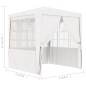 vidaXL Profi-Partyzelt mit Seitenwänden 2×2m Weiß 90 g/m² vidaXL Profi-Partyzelt mit Seitenwänden 2×2m Weiß 90 g/m²