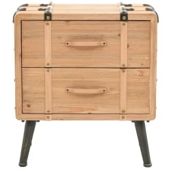 vidaXL Nachttisch Massiv Tannenholz 50 x 35 x 57 cm