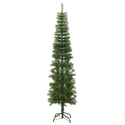 vidaXL Künstlicher Weihnachtsbaum mit Ständer Schlank 240 cm PE