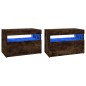 vidaXL TV-Schränke 2 Stk. mit LED-Leuchten Räuchereiche 60x35x40 cm vidaXL TV-Schränke 2 Stk. mit LED-Leuchten Räuchereiche 60x35x40 cm
