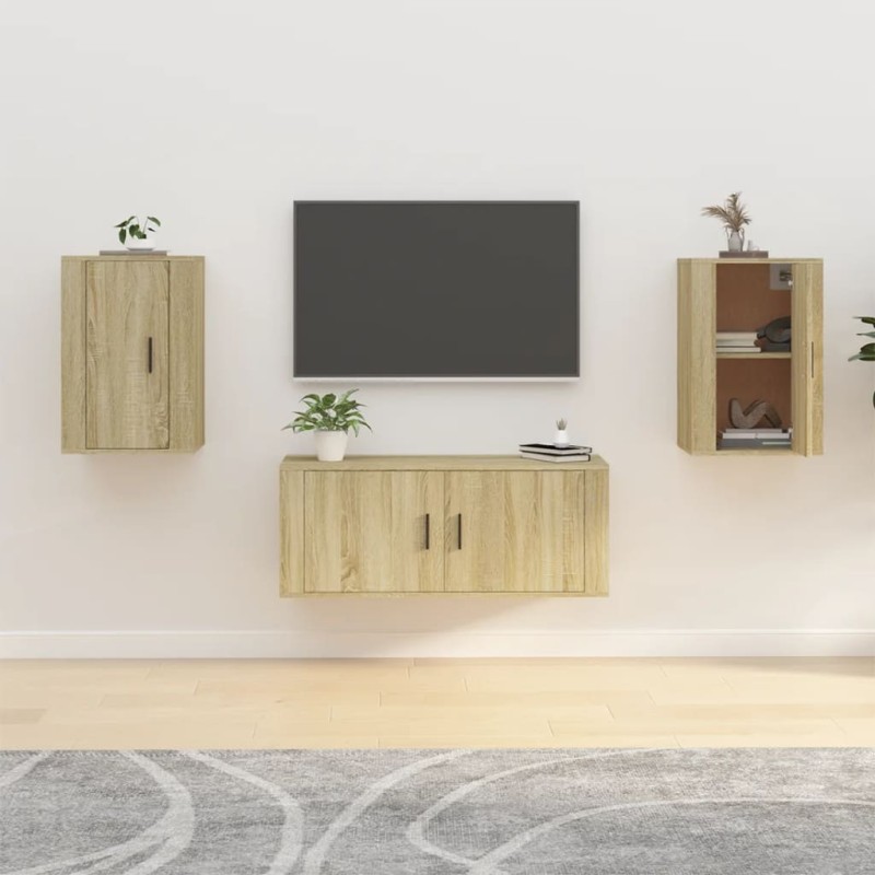 vidaXL TV-Wandschränke 2 Stk. Sonoma-Eiche 40x34,5x60 cm vidaXL TV-Wandschränke 2 Stk. Sonoma-Eiche 40x34,5x60 cm