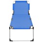 vidaXL Extra Hohe Klappbare Senioren-Sonnenliege Blau Aluminium vidaXL Extra Hohe Klappbare Senioren-Sonnenliege Blau Aluminium