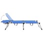 vidaXL Extra Hohe Klappbare Senioren-Sonnenliege Blau Aluminium vidaXL Extra Hohe Klappbare Senioren-Sonnenliege Blau Aluminium