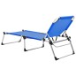 vidaXL Extra Hohe Klappbare Senioren-Sonnenliege Blau Aluminium vidaXL Extra Hohe Klappbare Senioren-Sonnenliege Blau Aluminium