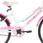 vidaXL Kinderfahrrad 24 Zoll Rosa und Weiß vidaXL Kinderfahrrad 24 Zoll Rosa und Weiß