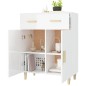 vidaXL Sideboard Hochglanz-Weiß 69,5x34x89 cm Holzwerkstoff vidaXL Sideboard Hochglanz-Weiß 69,5x34x89 cm Holzwerkstoff