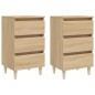 vidaXL Nachttische Massivholz-Beine 2 Stk. Sonoma-Eiche 40x35x69cm vidaXL Nachttische Massivholz-Beine 2 Stk. Sonoma-Eiche 40x35x69cm