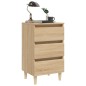 vidaXL Nachttische Massivholz-Beine 2 Stk. Sonoma-Eiche 40x35x69cm vidaXL Nachttische Massivholz-Beine 2 Stk. Sonoma-Eiche 40x35x69cm