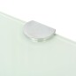 vidaXL Eckregal mit verchromten Halterungen Glas Weiß 45 x 45 cm vidaXL Eckregal mit verchromten Halterungen Glas Weiß 45 x 45 cm