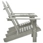 vidaXL Adirondack-Gartenstühle mit Tisch Massivholz Tanne Grau vidaXL Adirondack-Gartenstühle mit Tisch Massivholz Tanne Grau