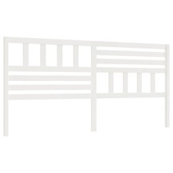 vidaXL Kopfteil Weiß 206x4x100 cm Massivholz Kiefer