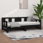 vidaXL Tagesbett Ausziehbar Schwarz Massivholz Kiefer 2x(90x200) cm vidaXL Tagesbett Ausziehbar Schwarz Massivholz Kiefer 2x(90x200) cm