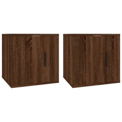 vidaXL TV-Wandschränke 2 Stk. Braun Eichen-Optik 40x34,5x40 cm