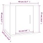 vidaXL TV-Wandschränke 2 Stk. Braun Eichen-Optik 40x34,5x40 cm vidaXL TV-Wandschränke 2 Stk. Braun Eichen-Optik 40x34,5x40 cm