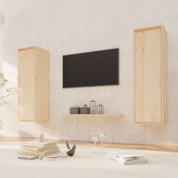 vidaXL Wandschränke 2 Stk. 30x30x100 cm Massivholz Kiefer