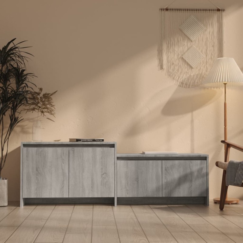 vidaXL TV-Schrank Sonoma-Eiche Grau 146,5x35x50 cm Holzwerkstoff vidaXL TV-Schrank Sonoma-Eiche Grau 146,5x35x50 cm Holzwerkstoff