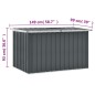 vidaXL Gartenbox Grau 149 x 99 x 93 cm vidaXL Gartenbox Grau 149 x 99 x 93 cm