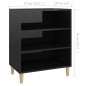 vidaXL Sideboard Hochglanz-Schwarz 57x35x70 cm Holzwerkstoff vidaXL Sideboard Hochglanz-Schwarz 57x35x70 cm Holzwerkstoff