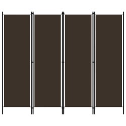 vidaXL 4-tlg. Raumteiler Braun 200x180 cm 