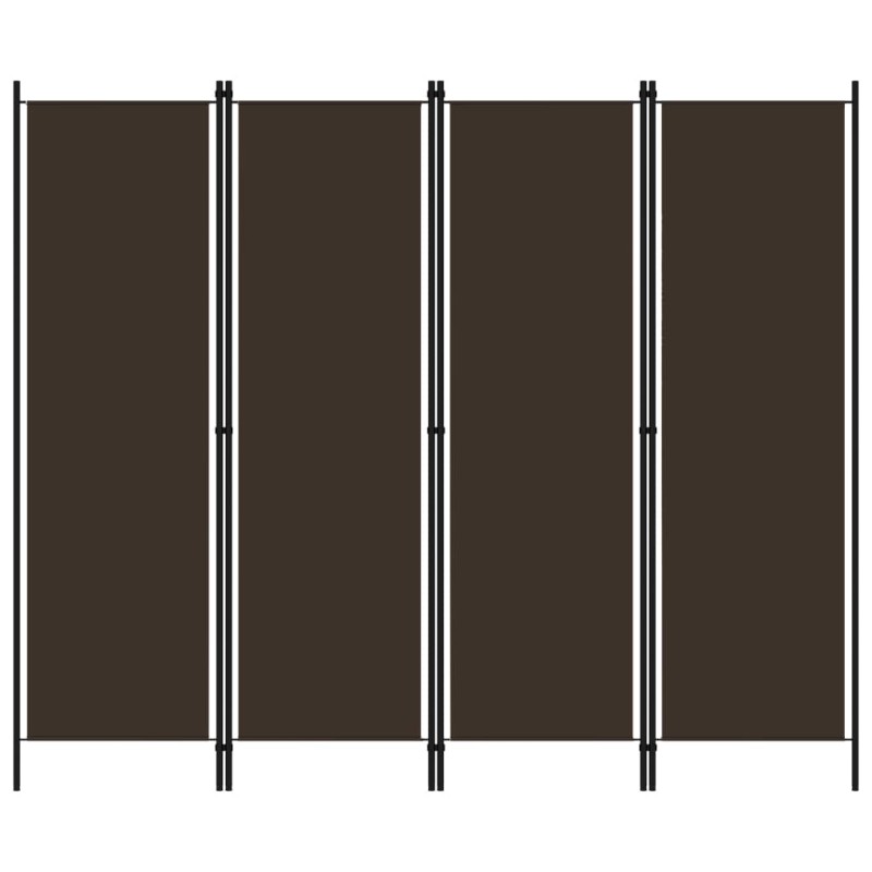 vidaXL 4-tlg. Raumteiler Braun 200x180 cm vidaXL 4-tlg. Raumteiler Braun 200x180 cm