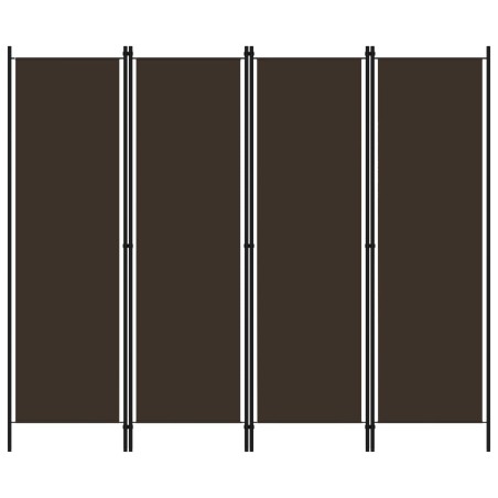 vidaXL 4-tlg. Raumteiler Braun 200x180 cm 