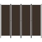 vidaXL 4-tlg. Raumteiler Braun 200x180 cm vidaXL 4-tlg. Raumteiler Braun 200x180 cm