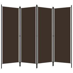 vidaXL 4-tlg. Raumteiler Braun 200x180 cm 