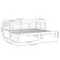 vidaXL Tagesbett Ausziehbar Massivholz Kiefer 2x(90x190) cm vidaXL Tagesbett Ausziehbar Massivholz Kiefer 2x(90x190) cm