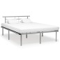 vidaXL Bettgestell Grau Metall 140x200 cm vidaXL Bettgestell Grau Metall 140x200 cm