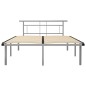 vidaXL Bettgestell Grau Metall 140x200 cm vidaXL Bettgestell Grau Metall 140x200 cm