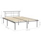 vidaXL Bettgestell Grau Metall 140x200 cm vidaXL Bettgestell Grau Metall 140x200 cm