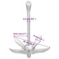 vidaXL Klappanker Silbern 1,5 kg Temperguss vidaXL Klappanker Silbern 1,5 kg Temperguss