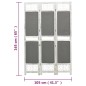 vidaXL 3-tlg. Raumteiler Grau 105x165 cm Stoff vidaXL 3-tlg. Raumteiler Grau 105x165 cm Stoff