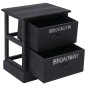vidaXL Nachttische 2 Stk. Schwarz 38×28×45 cm Paulownia-Holz vidaXL Nachttische 2 Stk. Schwarz 38×28×45 cm Paulownia-Holz