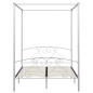 vidaXL Himmelbett-Gestell Weiß Metall 140 x 200 cm vidaXL Himmelbett-Gestell Weiß Metall 140 x 200 cm