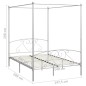vidaXL Himmelbett-Gestell Weiß Metall 140 x 200 cm vidaXL Himmelbett-Gestell Weiß Metall 140 x 200 cm