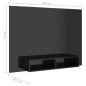 vidaXL TV-Wandschrank Hochglanz-Schwarz 135x23,5x90 cm Holzwerkstoff vidaXL TV-Wandschrank Hochglanz-Schwarz 135x23,5x90 cm Holzwerkstoff