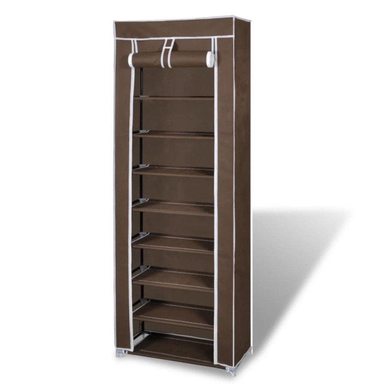 Schuhschrank Schuhregal 8 Schicht 57 x29 x162 cm Braun Schuhschrank Schuhregal 8 Schicht 57 x29 x162 cm Braun