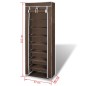 Schuhschrank Schuhregal 8 Schicht 57 x29 x162 cm Braun Schuhschrank Schuhregal 8 Schicht 57 x29 x162 cm Braun