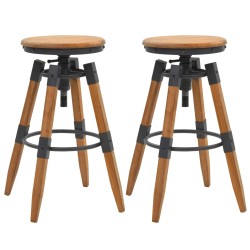 vidaXL Barhocker 2 Stk. Tanne Massivholz 