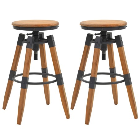 vidaXL Barhocker 2 Stk. Tanne Massivholz 