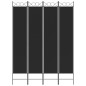 vidaXL 4-tlg. Paravent Schwarz 160x220 cm Stoff vidaXL 4-tlg. Paravent Schwarz 160x220 cm Stoff