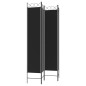 vidaXL 4-tlg. Paravent Schwarz 160x220 cm Stoff vidaXL 4-tlg. Paravent Schwarz 160x220 cm Stoff